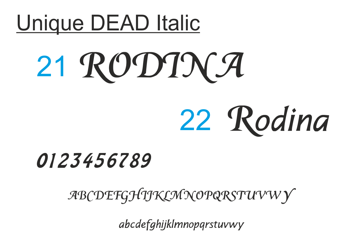 Unique DEAD Italic